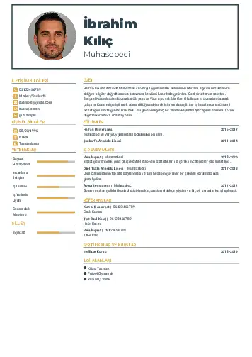 Muhasebeci Cv Örnekleri cv indir